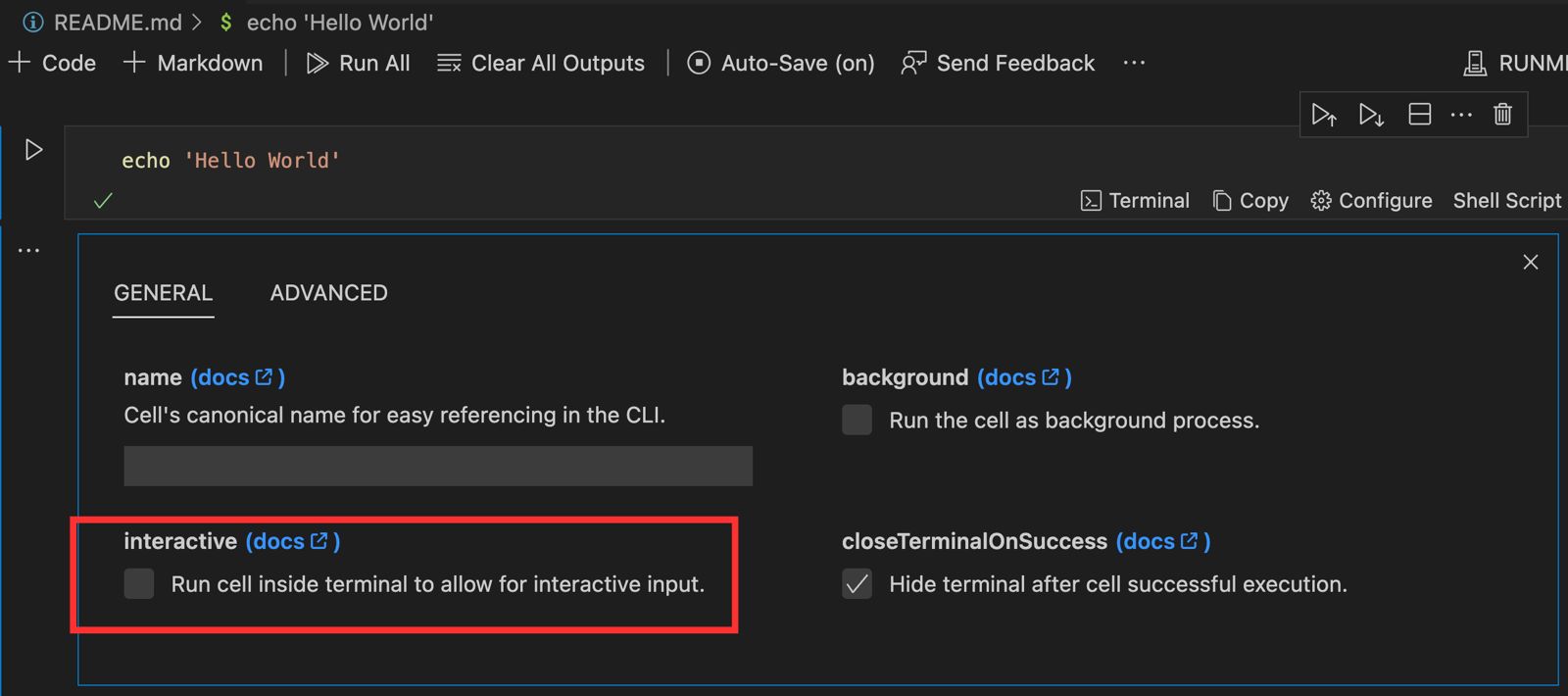 disable interactive vs cose